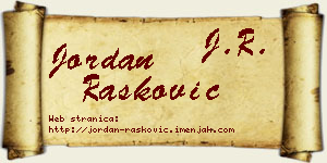 Jordan Rašković vizit kartica